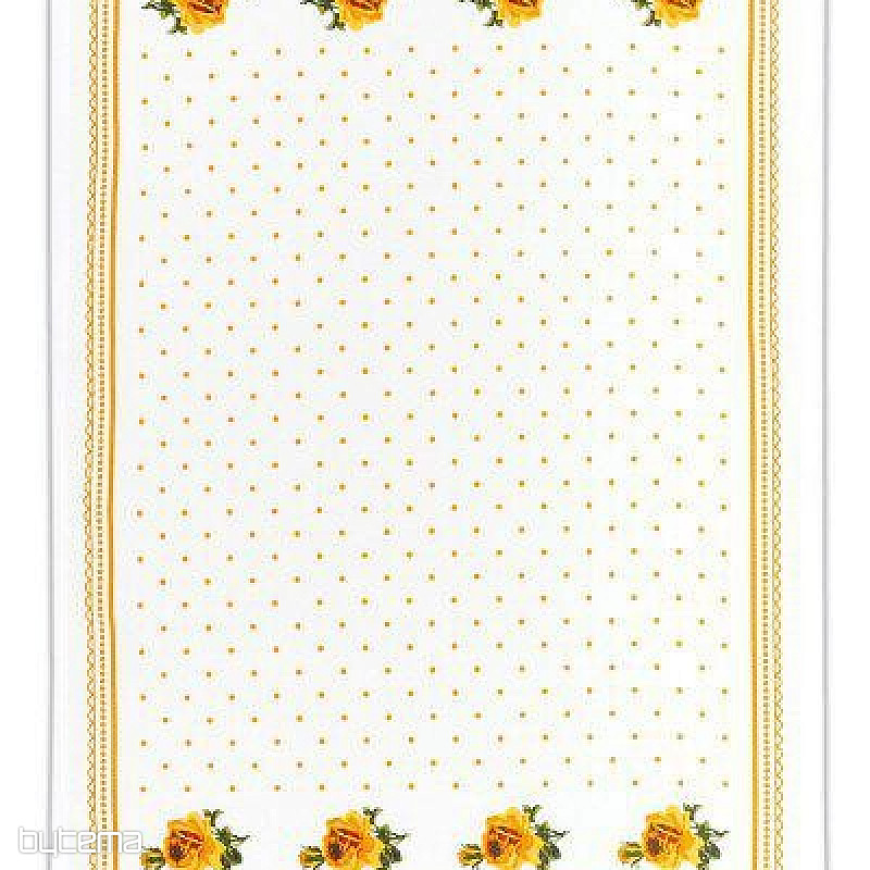 Bakini ručnici, narančaste ruže