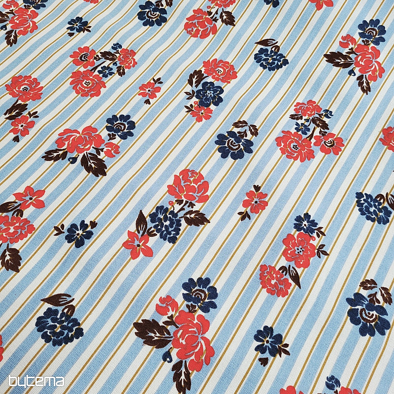 Pamučna tkanina PLAVI PRUGASTI RIMCHA