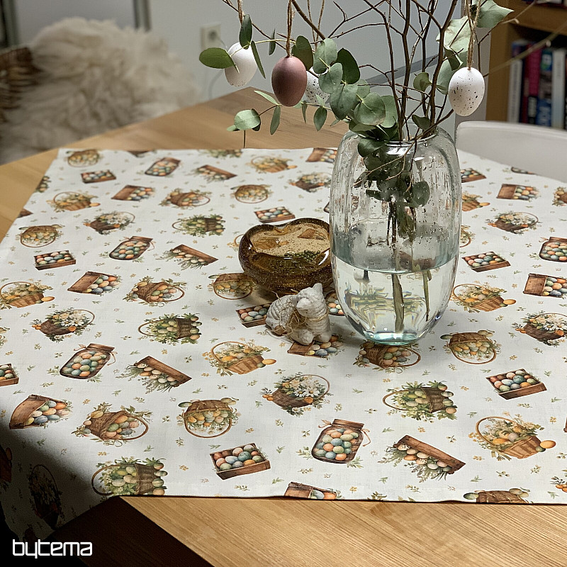 Uskrsni stolnjak i šal ŠARENA JAJA