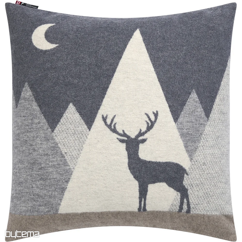 Dekorativni pokrov DF JELEN SILVRETTA sivi