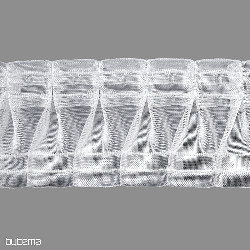 ZIGZAG traka za volančiće za zavjese 8 cm, 1:2