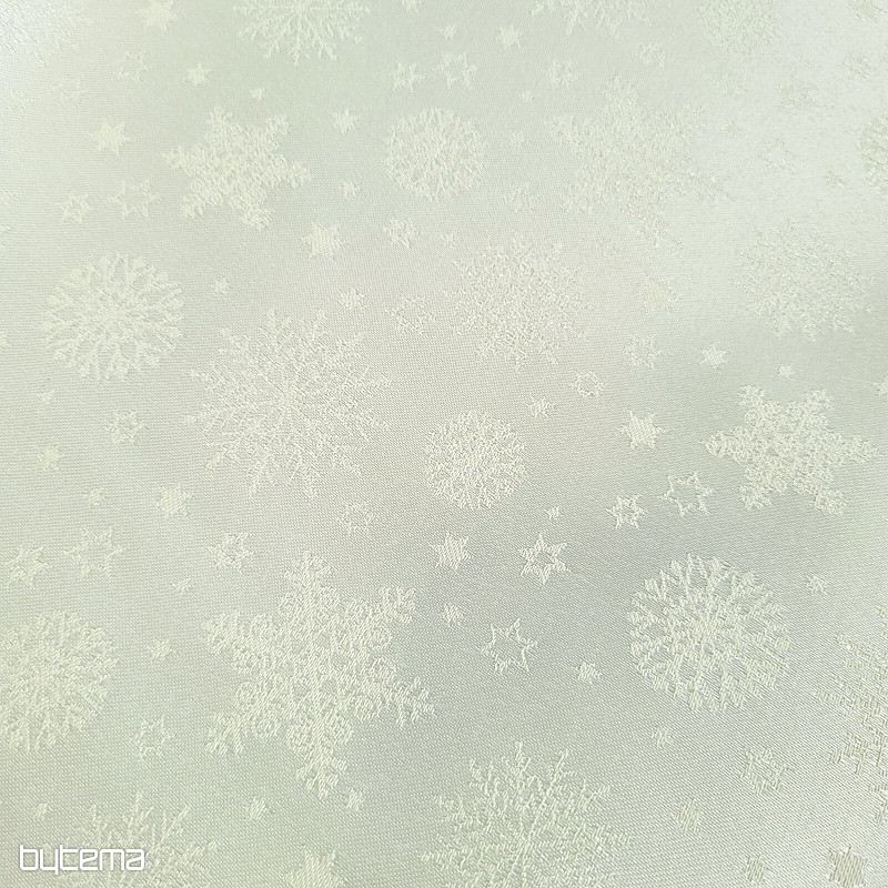 Dekorativna jednobojna tkanina FLAKES MIX CREAM