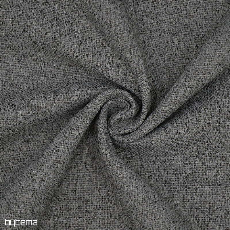 Jednobojna dizajnerska dekorativna tkanina DIM OUT GERSTER 77045/0840 TAMNO SIVA