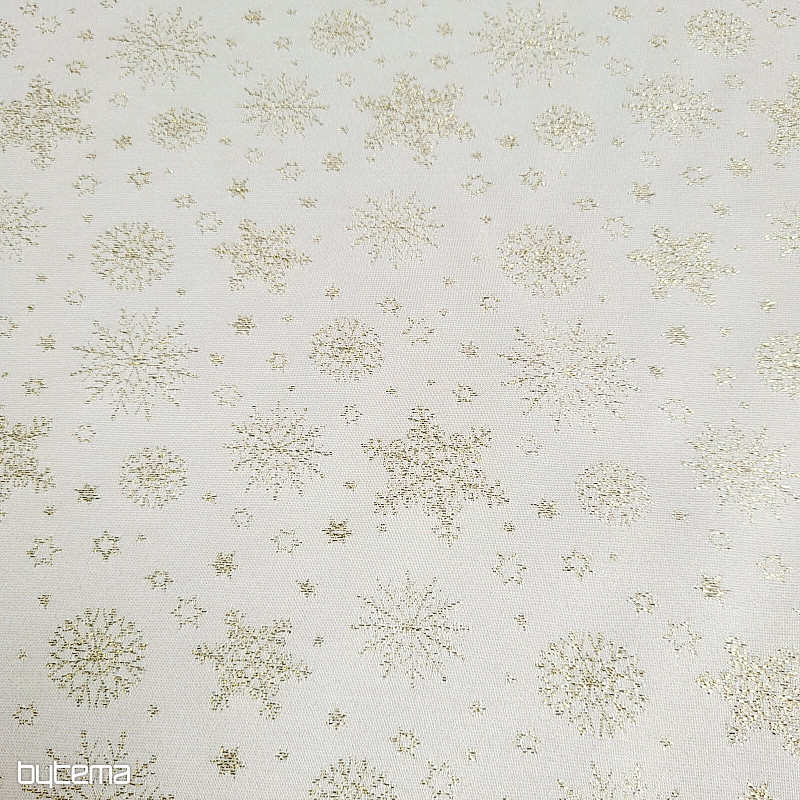 Dekorativna teflonska tkanina FLAKES COPO LUREX zlatna