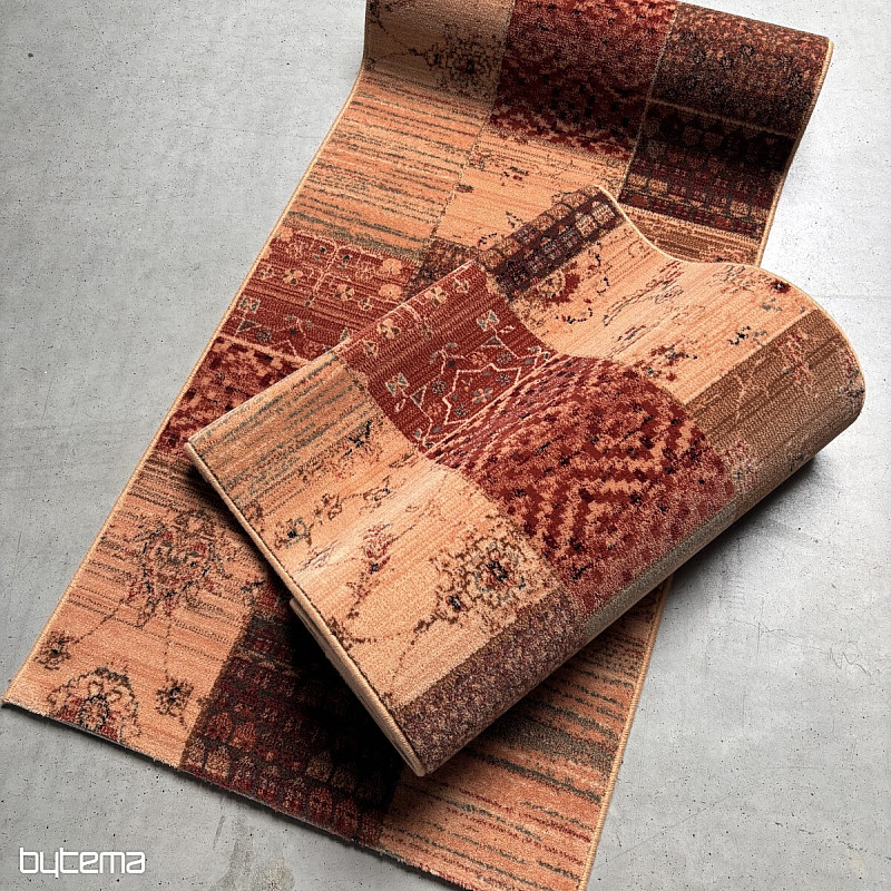 Luksuzna vunena trkačica ROYAL PATCHWORK zelena