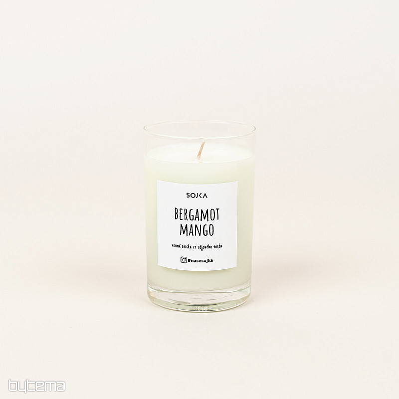 Mirisna sojina svijeća BERGAMOT - MANGO
