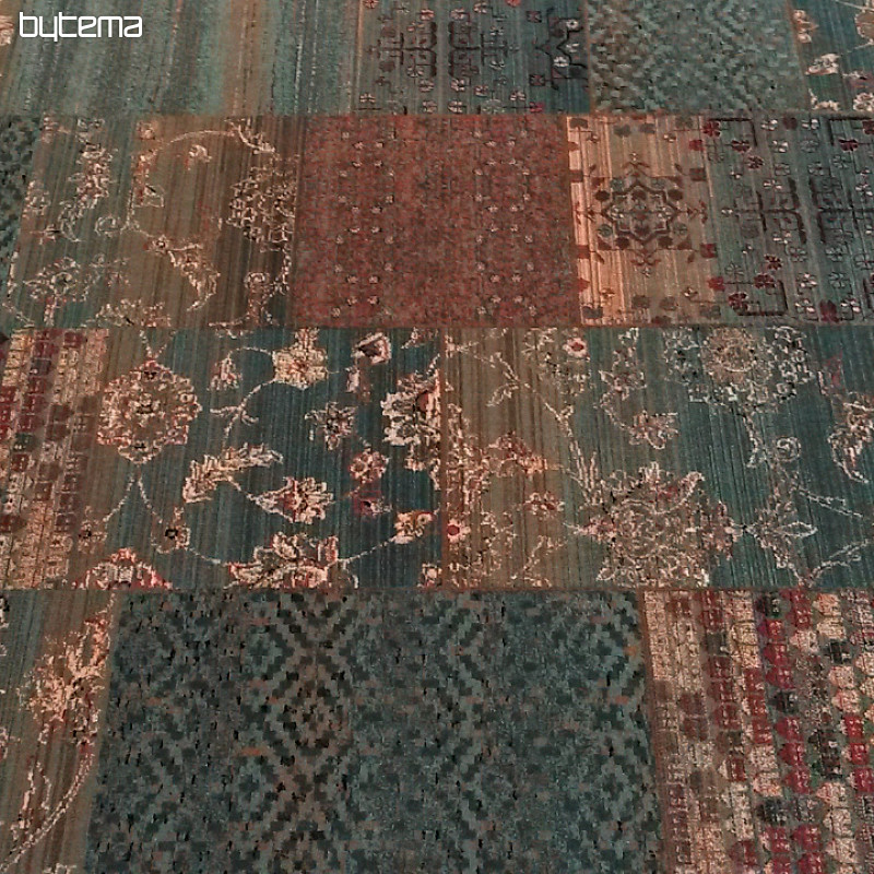 Luksuzni vuneni tepisi ROYAL PATCHWORK zeleni