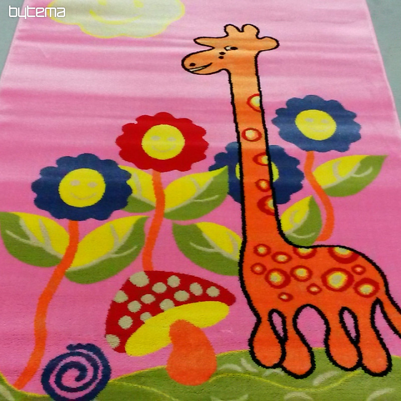Dječji tepih KIDS GIRAFFE pink