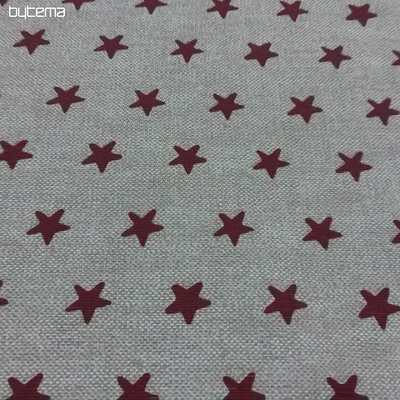 Dekorativna tkanina STARS bordo