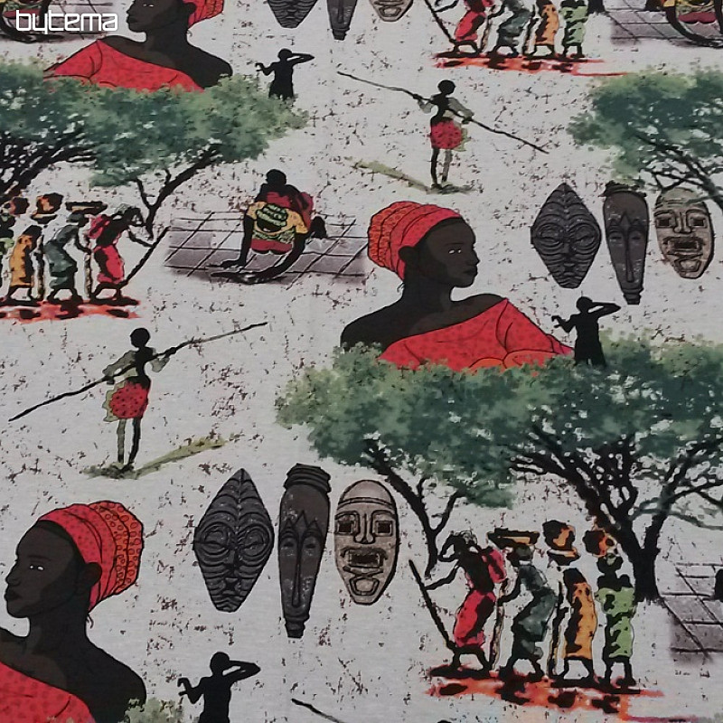 Dizajn dekorativna tkanina AFRICA zelena