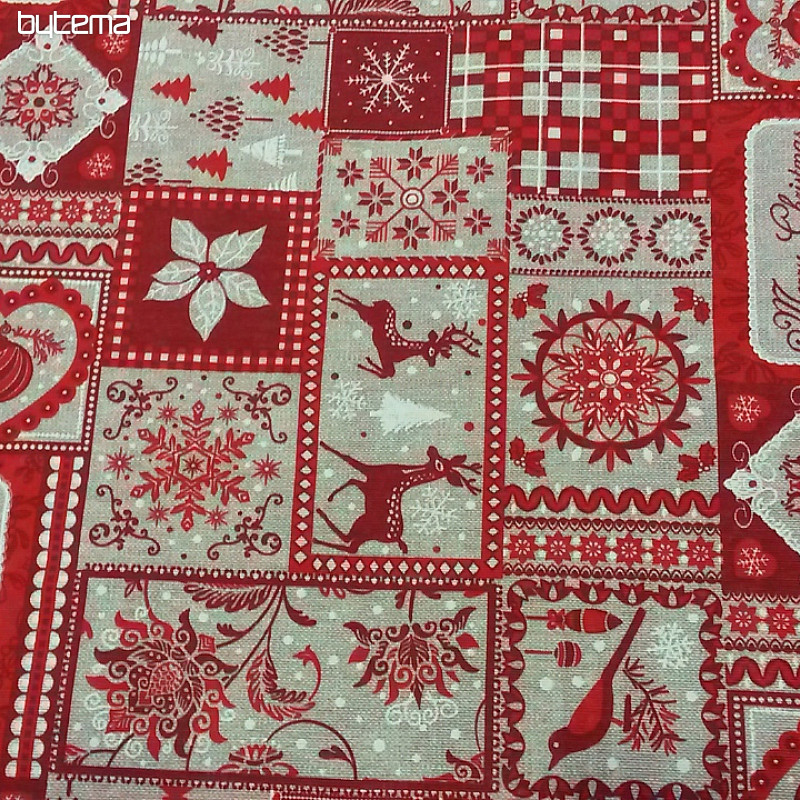 Dekorativna tkanina Christmas TIROL crvena