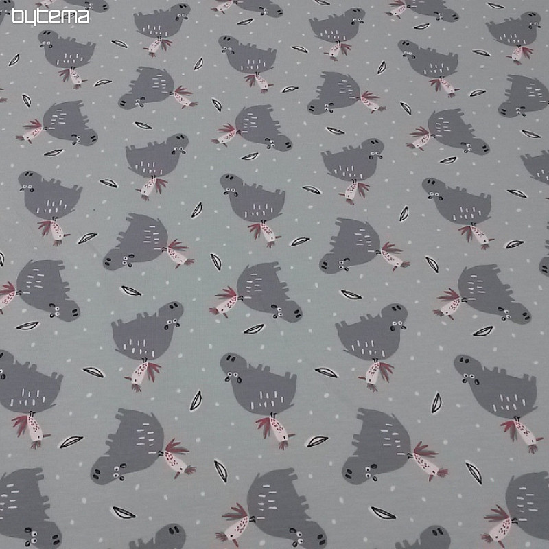 Pamučni pleteni print HIPPO HIPIZ mentol