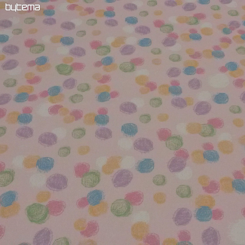 Dekorativna tkanina LAMINI točkasta roza