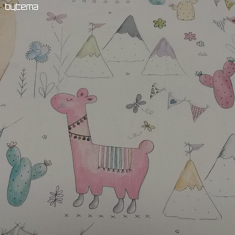 Dječja dekorativna tkanina LAMY roza