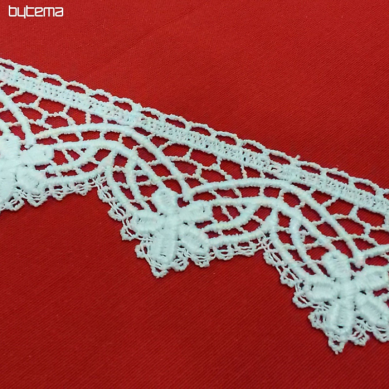 Čipka 5557/0010 6 cm bijela mat