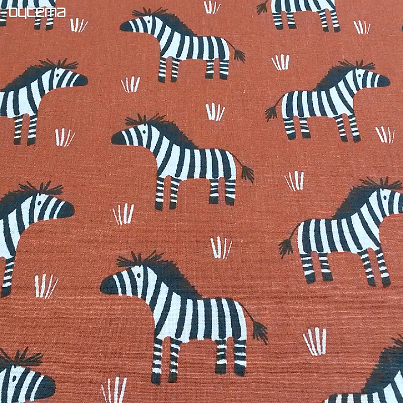 Pamučna tkanina ZEBRA smeđa