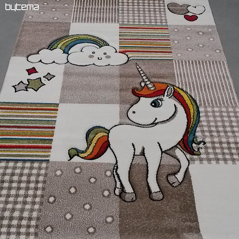 Dječji komadni tepih Unicorn bež