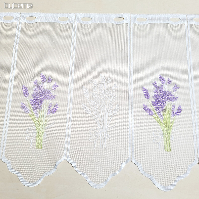 Jacquard zastor za vitraž LAVANDA