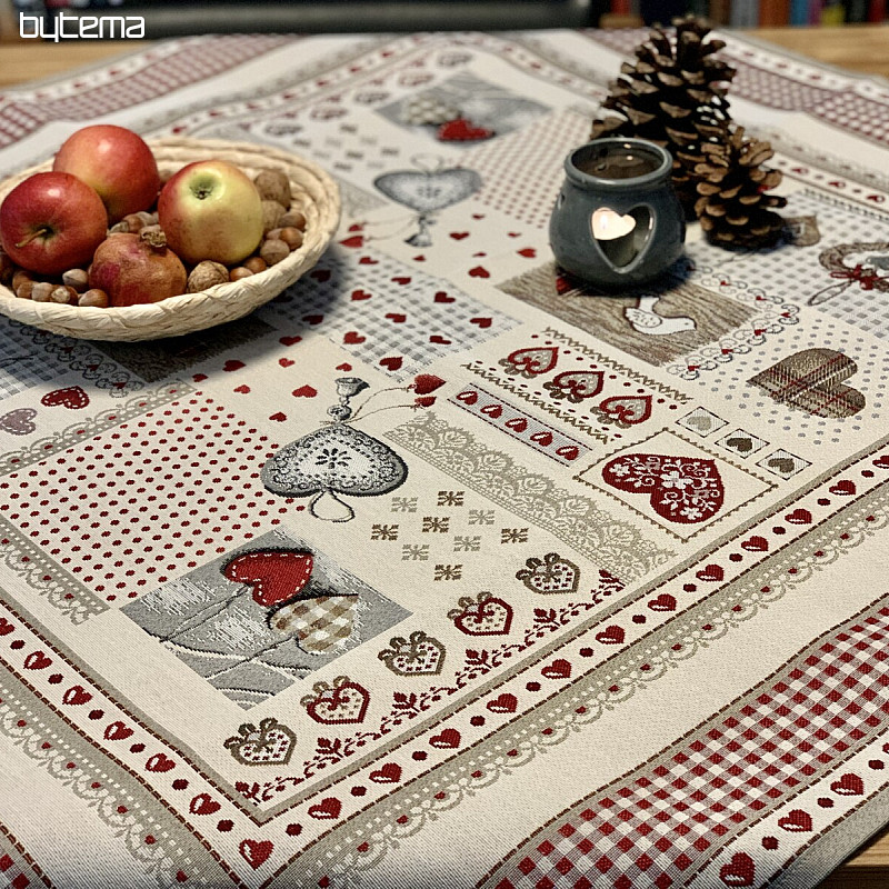 Tapiserijski stolnjak i šal SRCE PRIRODE