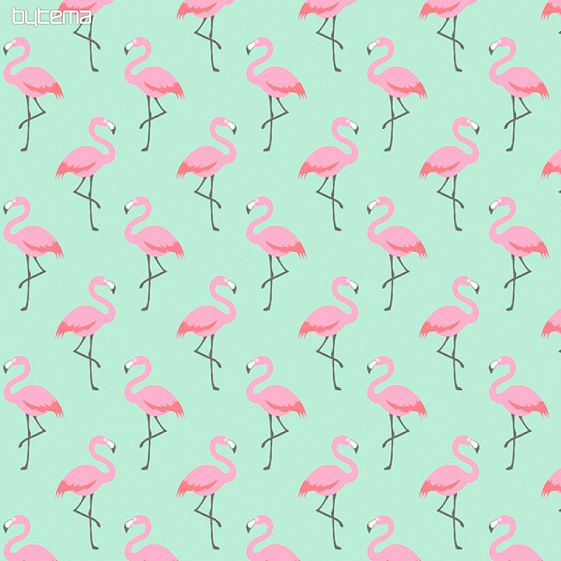 Pamučna tkanina FLAMINGO tirkizna