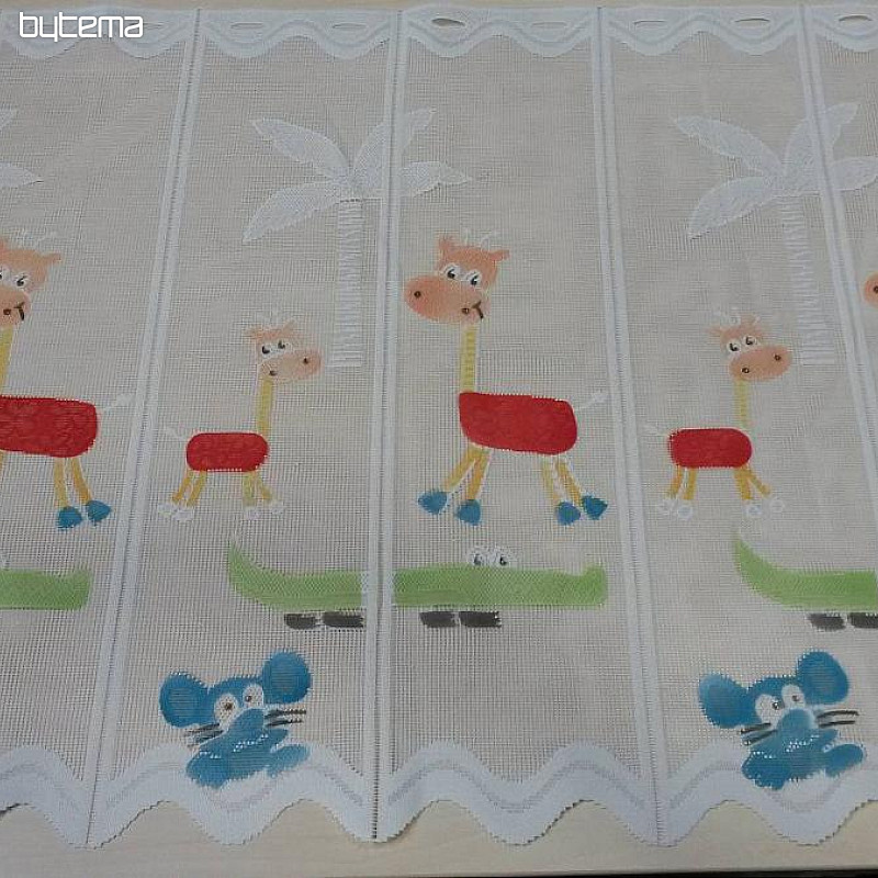 Dječja zavjesa za vitraž ŽIVOTINJE