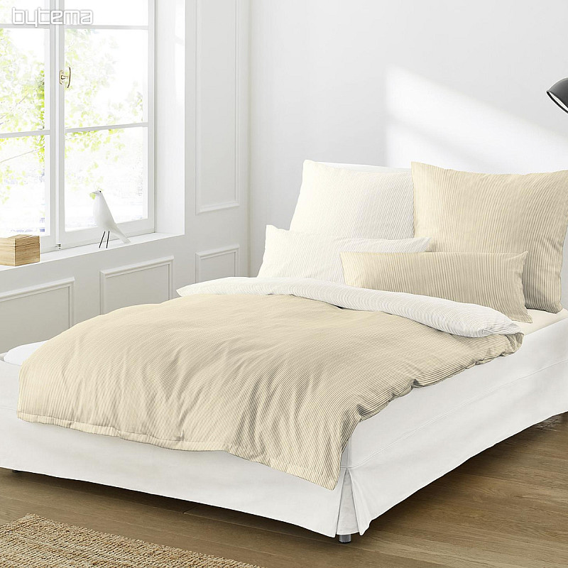 Luksuzna satenska posteljina LINEA 8021-80 krem