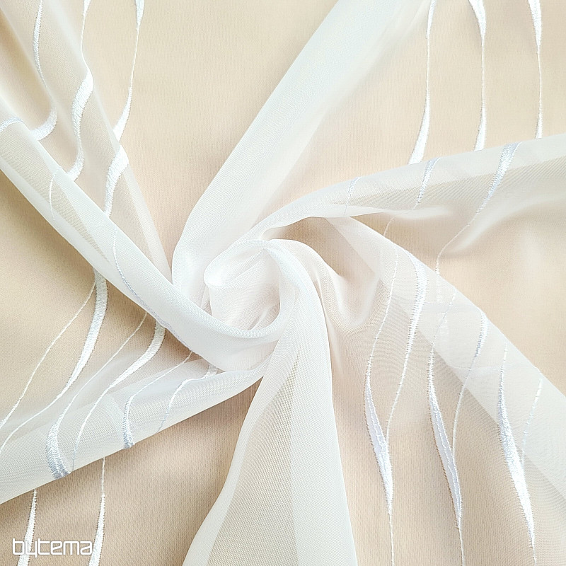 Vezena luksuzna bijela zavjesa GERSTER 195/0001