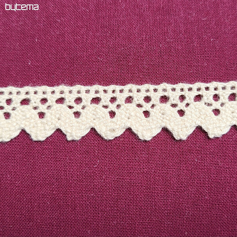 Pamučna čipka 5420 16mm krem mat