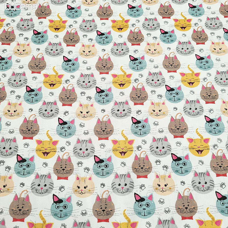 Dječji pamučni saten CATS digitalni tisak