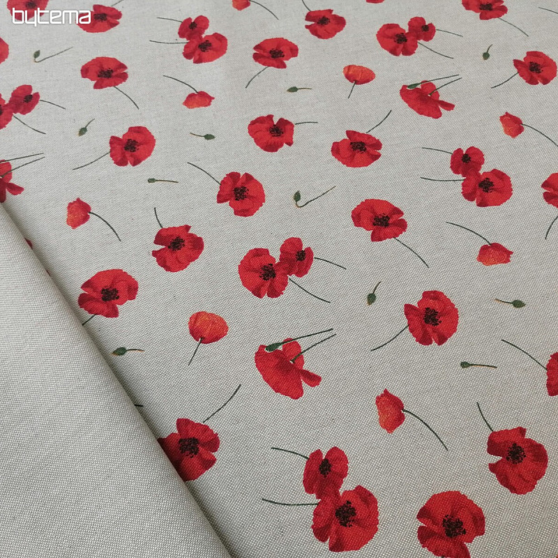 Mak dekorativna tkanina POPPY
