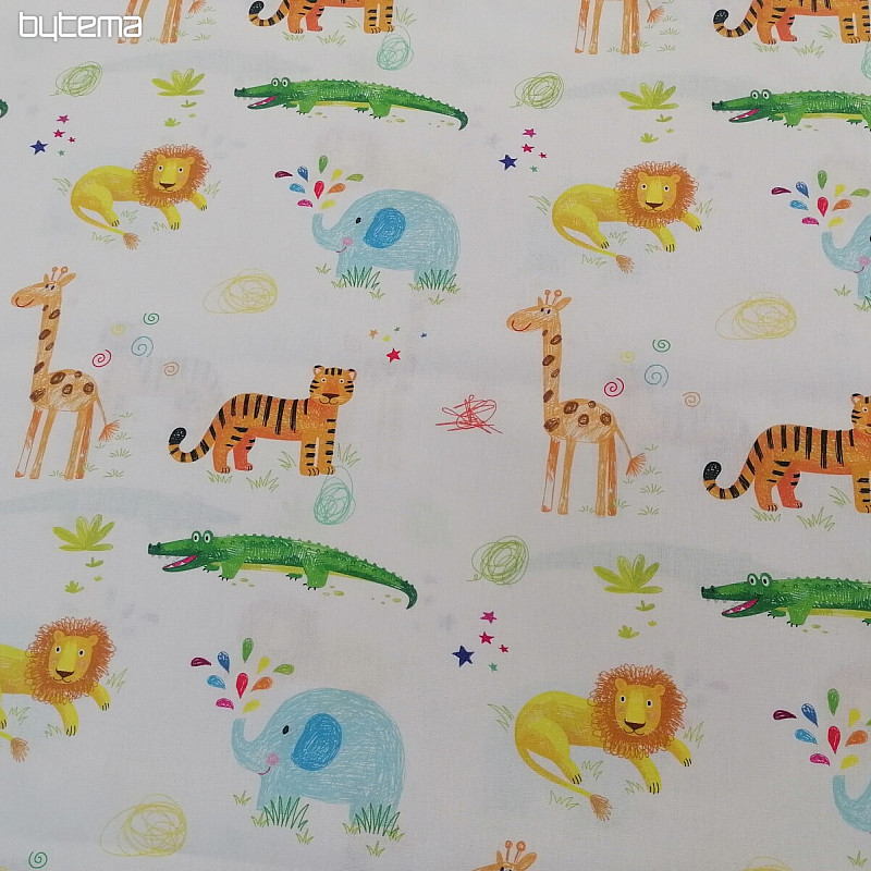 Pamučna tkanina JUNGLE DOODLE