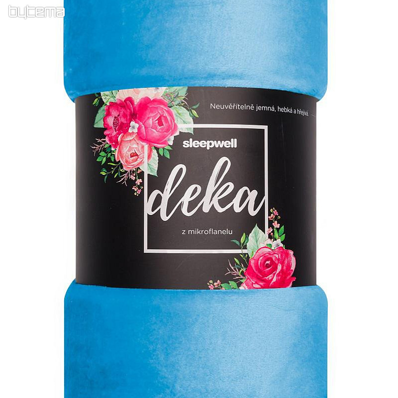 Deka SLEEP WELL mikroflannel kratke dlake - svijetloplava