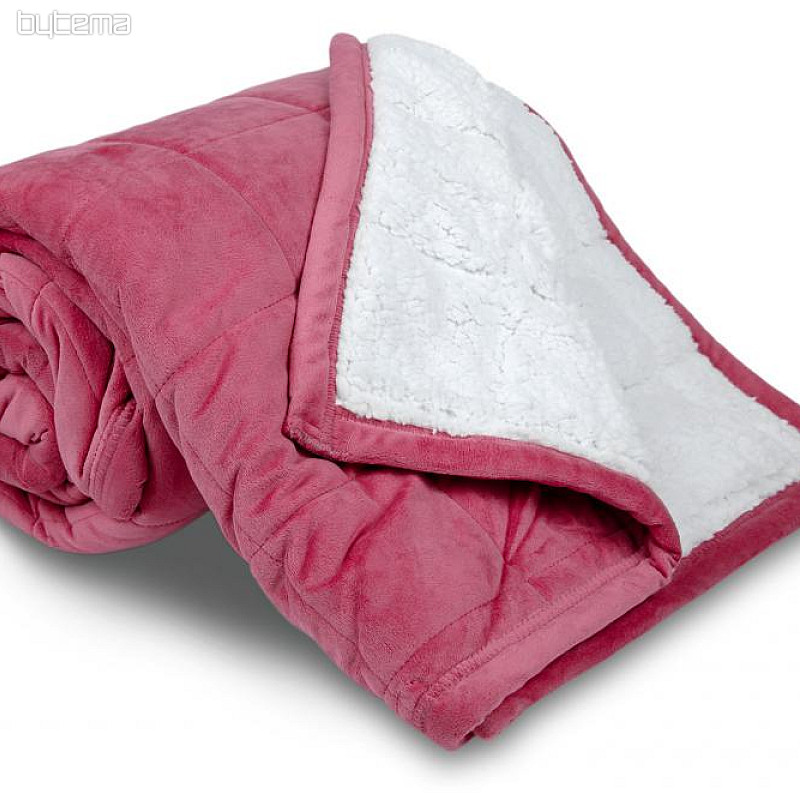 Deka od mikrofibre EXTRA soft SHEEP šivanje staro roza