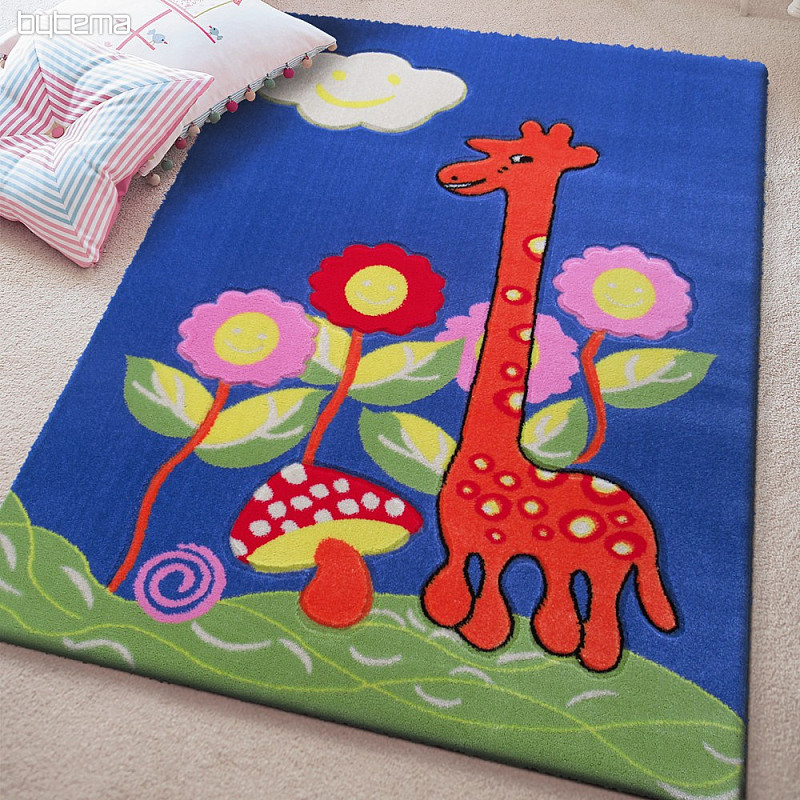 Dječji tepih KIDS GIRAFFE plavi