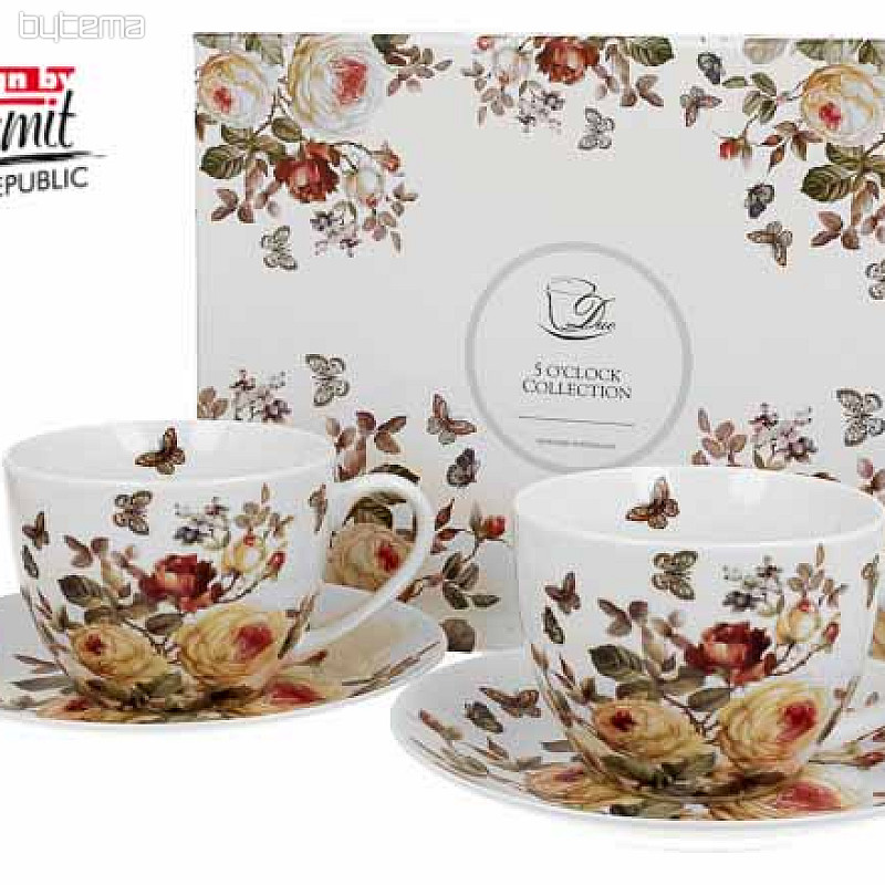 Set porculanskih šalica za espresso ROSE