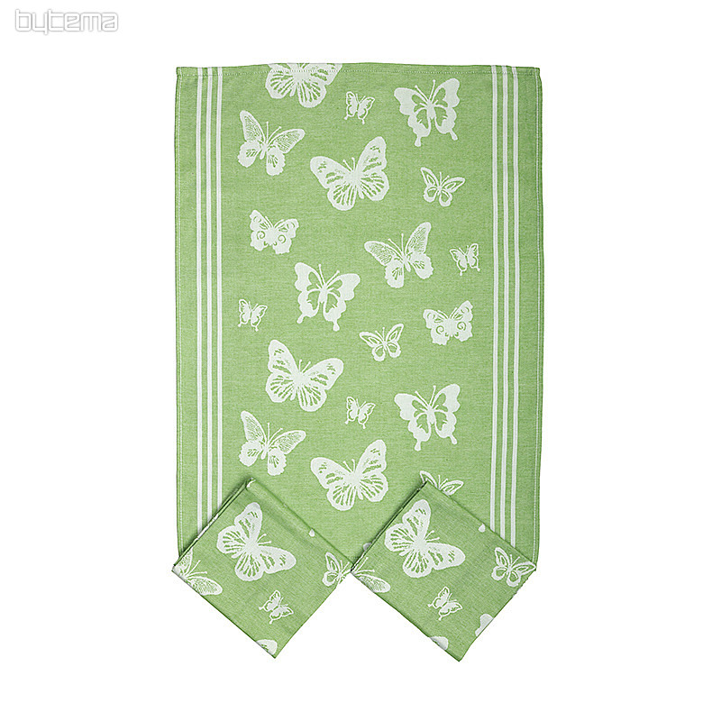 Kuhinjske krpe BUTTERFLY GREEN 3 kom