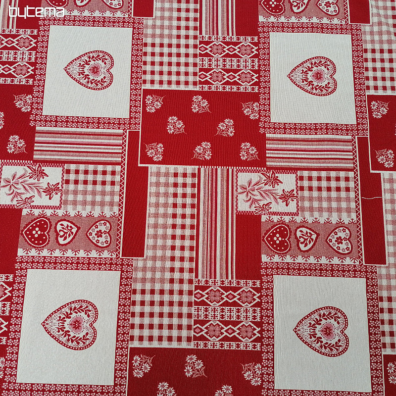 Dekorativna tkanina SRCE cvijet II jacquard kombinacija