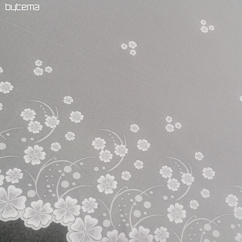 Jacquard zavjesa A39000 bijeli cvjetovi