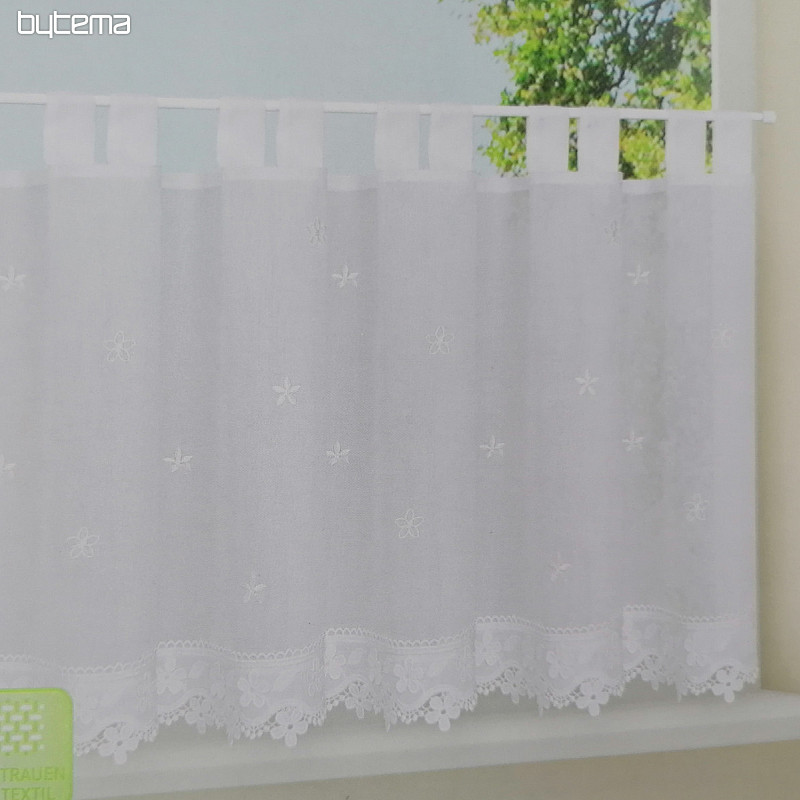 Gotova zavjesa GERSTER bijeli cvijet 50x150 cm