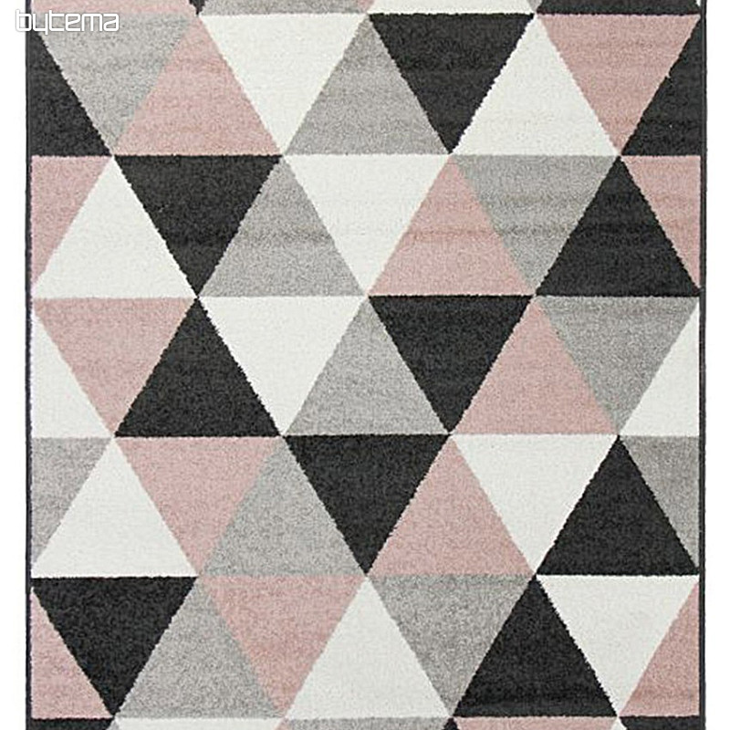 Komadni tepih LOTTO triangles crno/roza