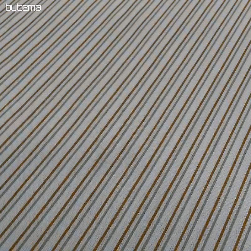 Pamučna tkanina STRIPE sivo-senf
