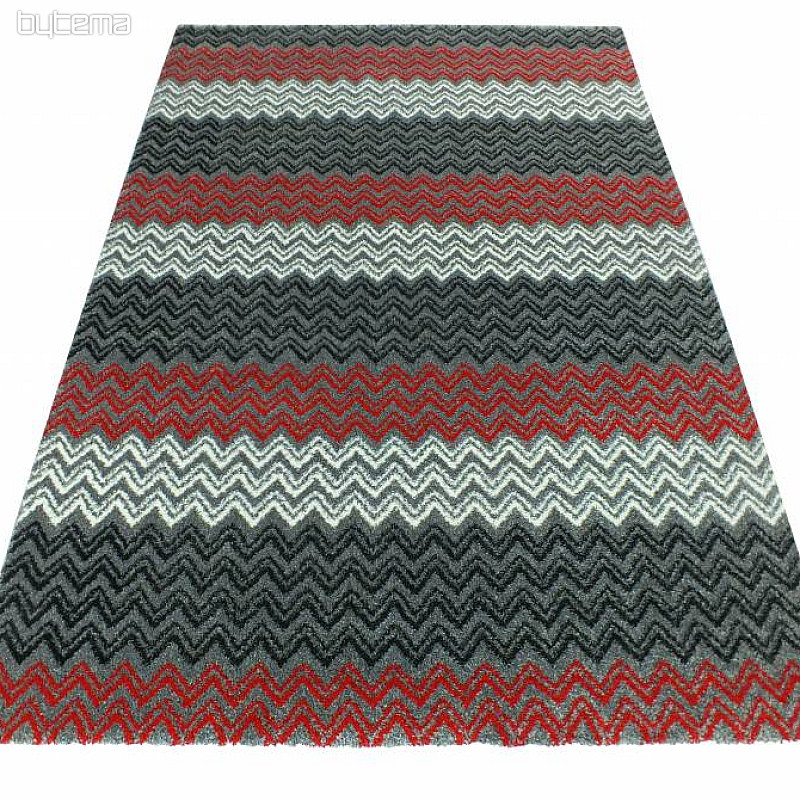 Moderan tepih ZIG ZAG crveni