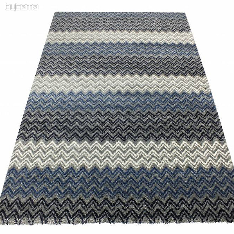 Moderan tepih ZIG ZAG plavi
