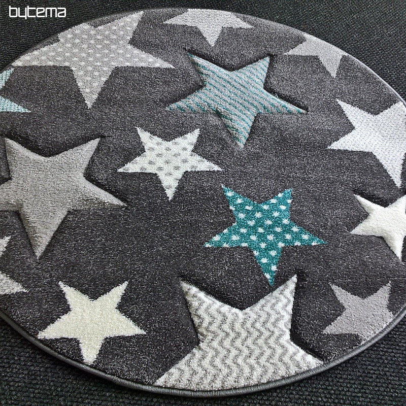 Dječji okrugli tepih PASTEL Stars