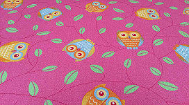 Tepih za sobe za djevojčice HAPPY OWL