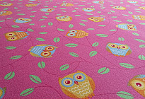 Tepih za sobe za djevojčice HAPPY OWL