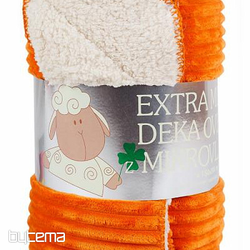 deka od mikrovlakana EXTRA SOFT SHEEP samt - hrđav