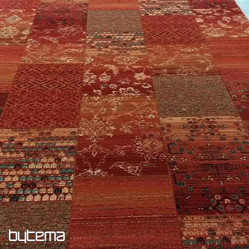 Luksuzni vuneni tepisi ROYAL PATCHWORK crveni