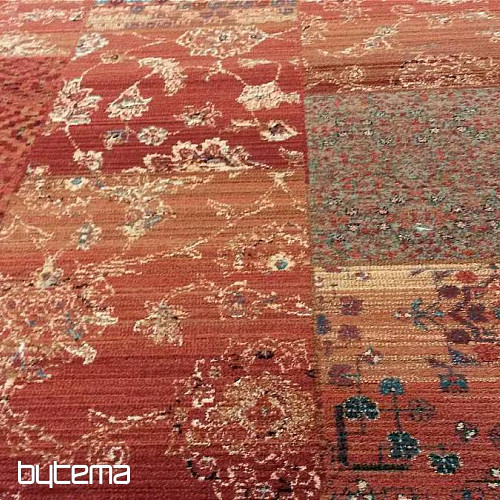 Luksuzni vuneni tepisi ROYAL PATCHWORK crveni