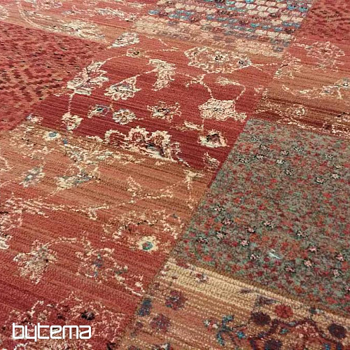 Luksuzni vuneni tepisi ROYAL PATCHWORK crveni